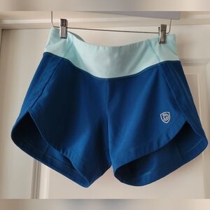 EUC- Goal Five Excel Women's Workout Shorts Size S - Teal Blue/Light Aqua